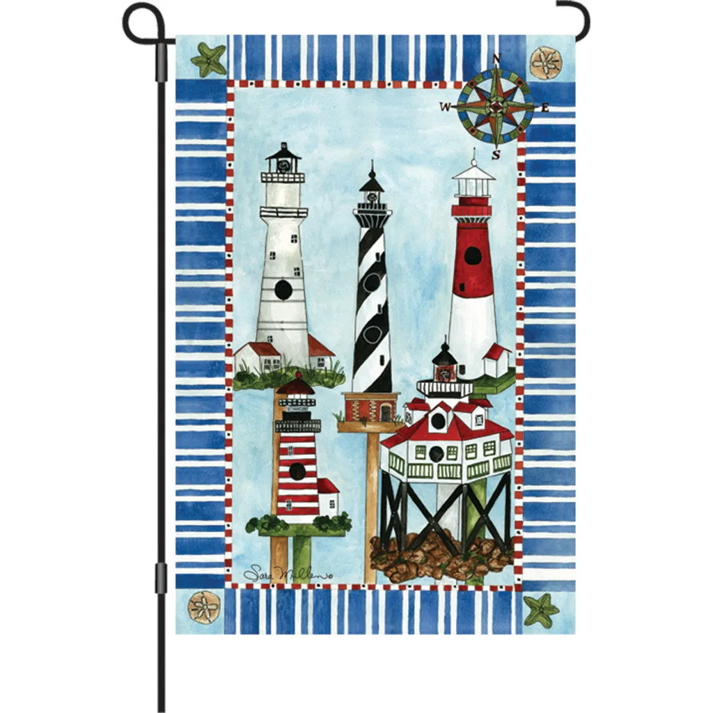 12 in. Lighthouse Garden Flag - Eastern Lights