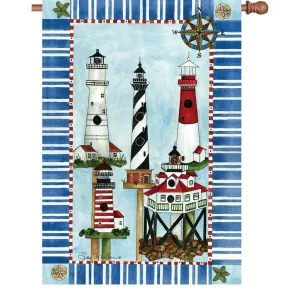 28 in. Lighthouse House Flag - Eastern Lights