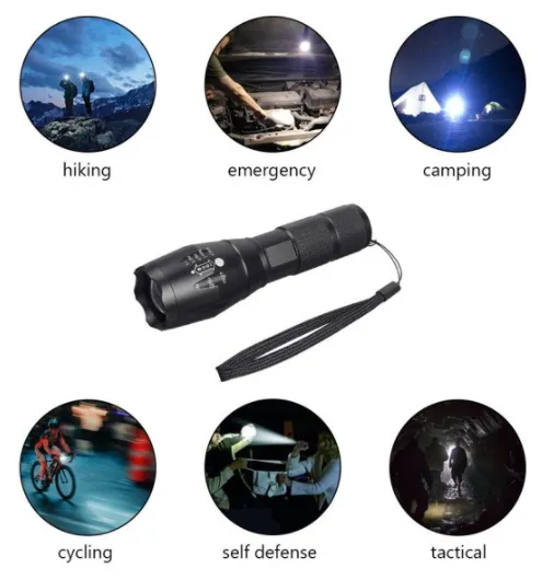 3 Pack LED Flashlight Portable 2000 Lumens Rechargeable Mini Flashlight with 5 Light Modes