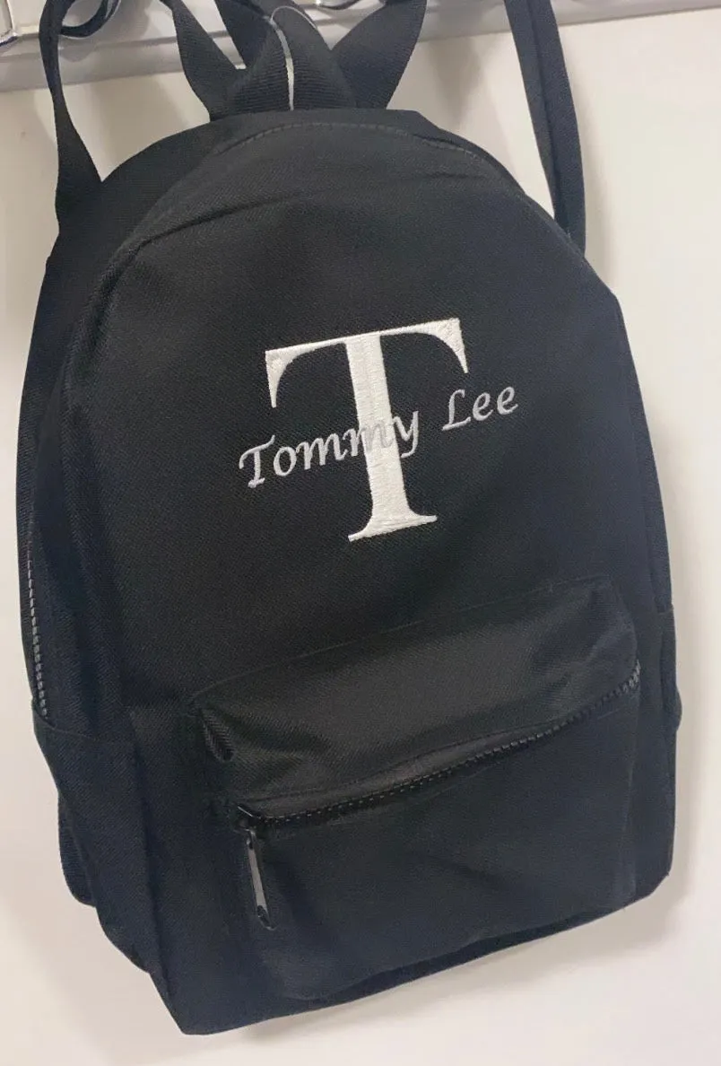 Black Personalised backpacks