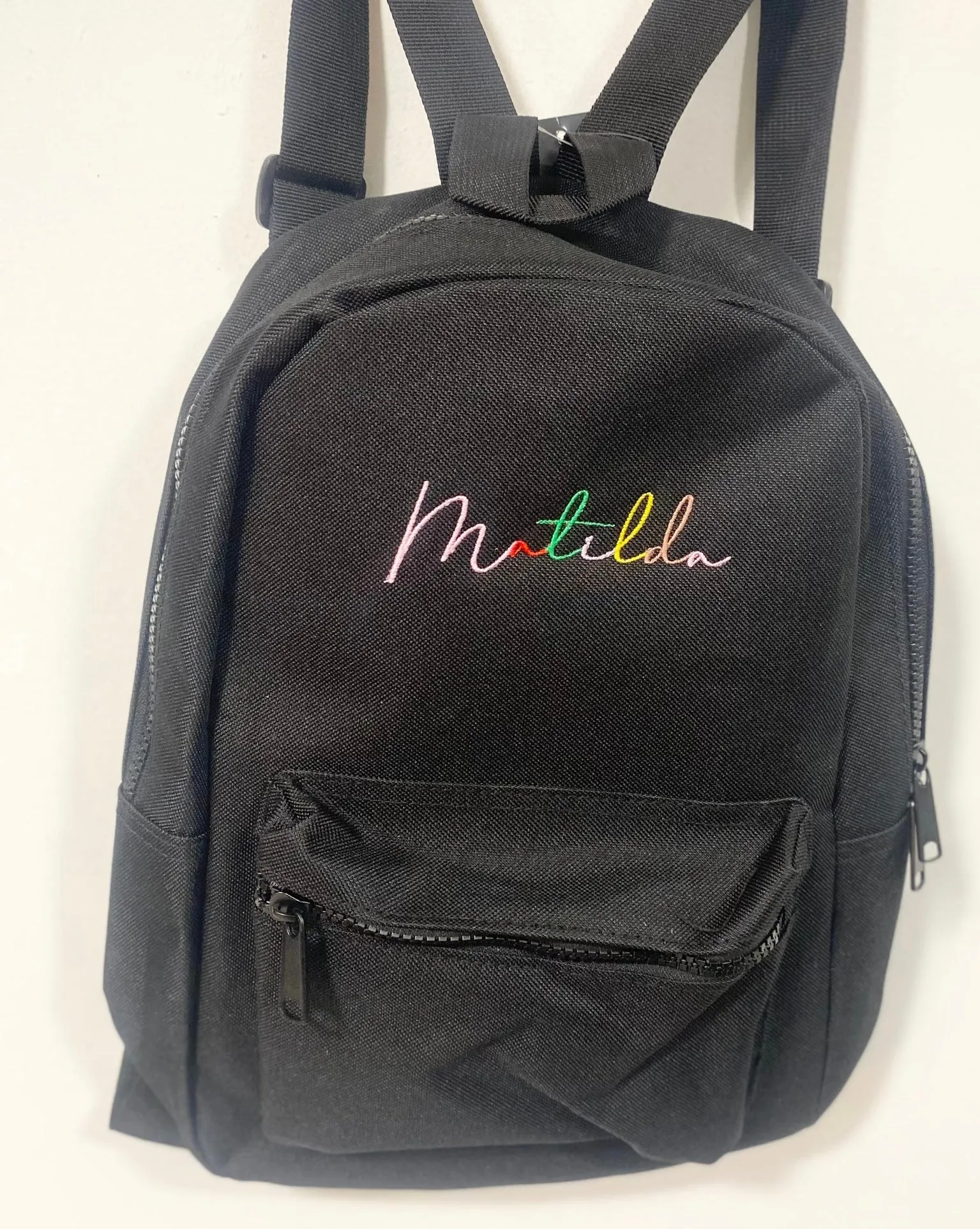 Black Personalised backpacks