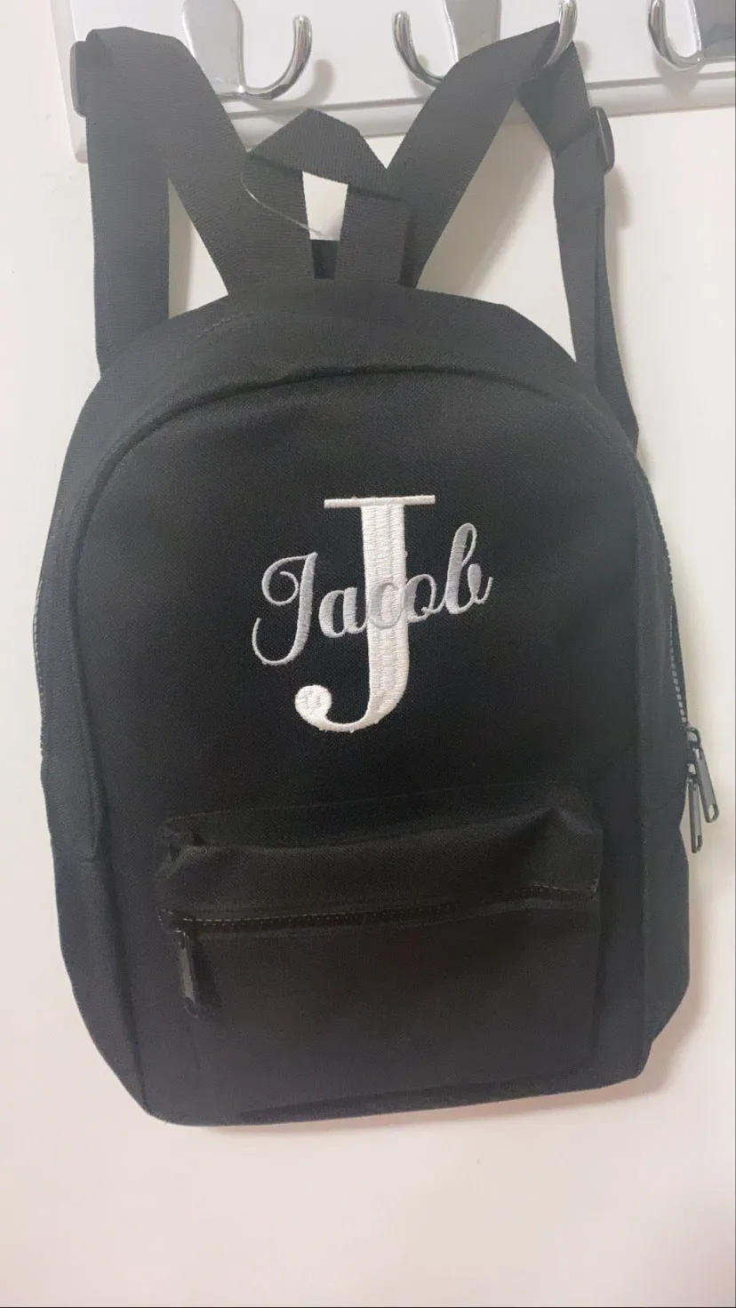 Black Personalised backpacks