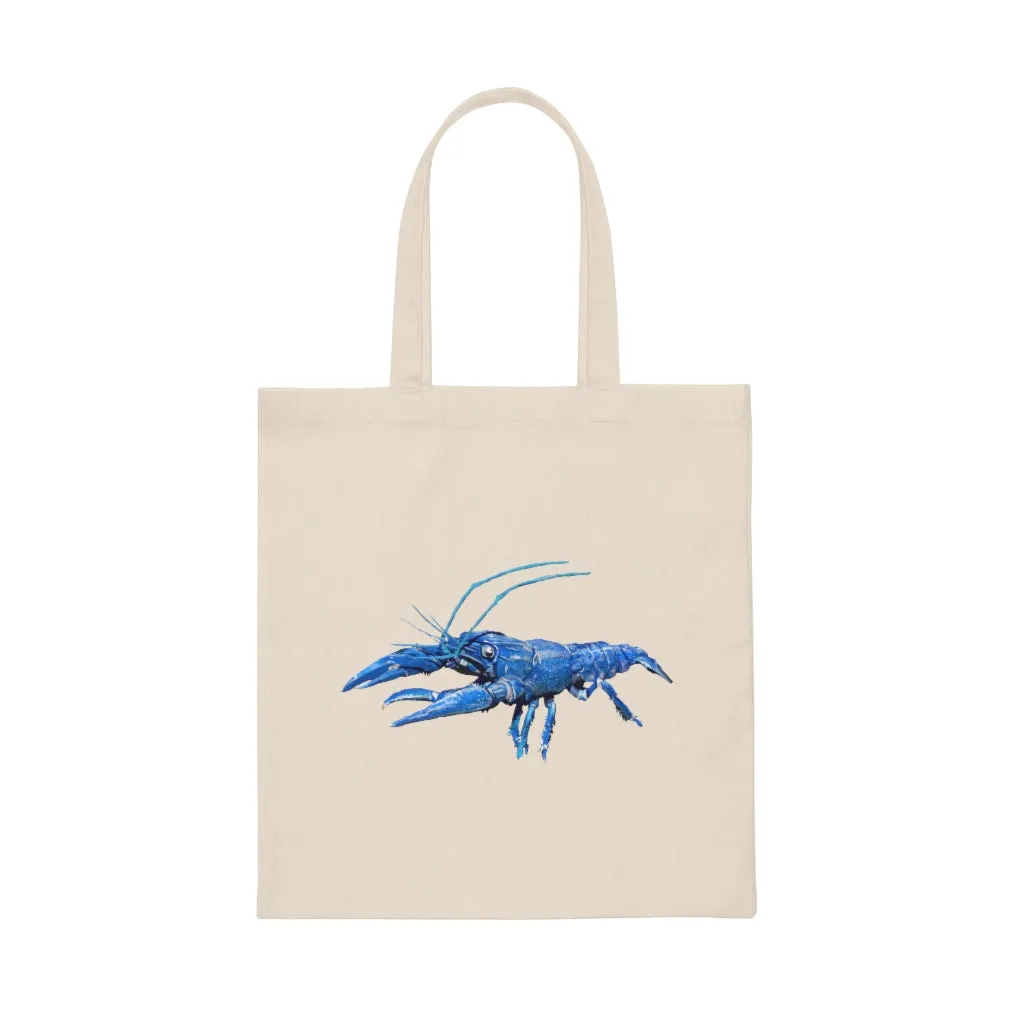 Blue Crawfish Canvas Tote Bag