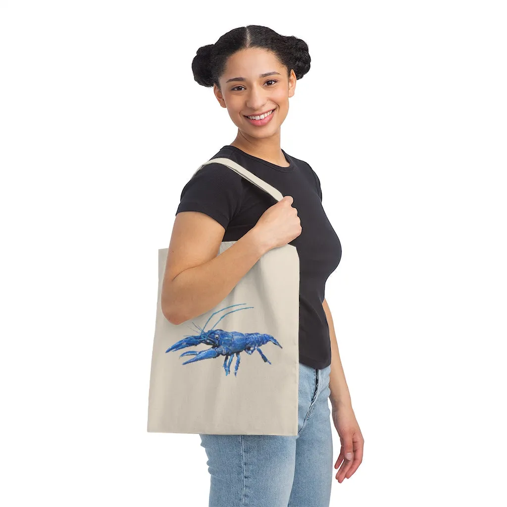 Blue Crawfish Canvas Tote Bag