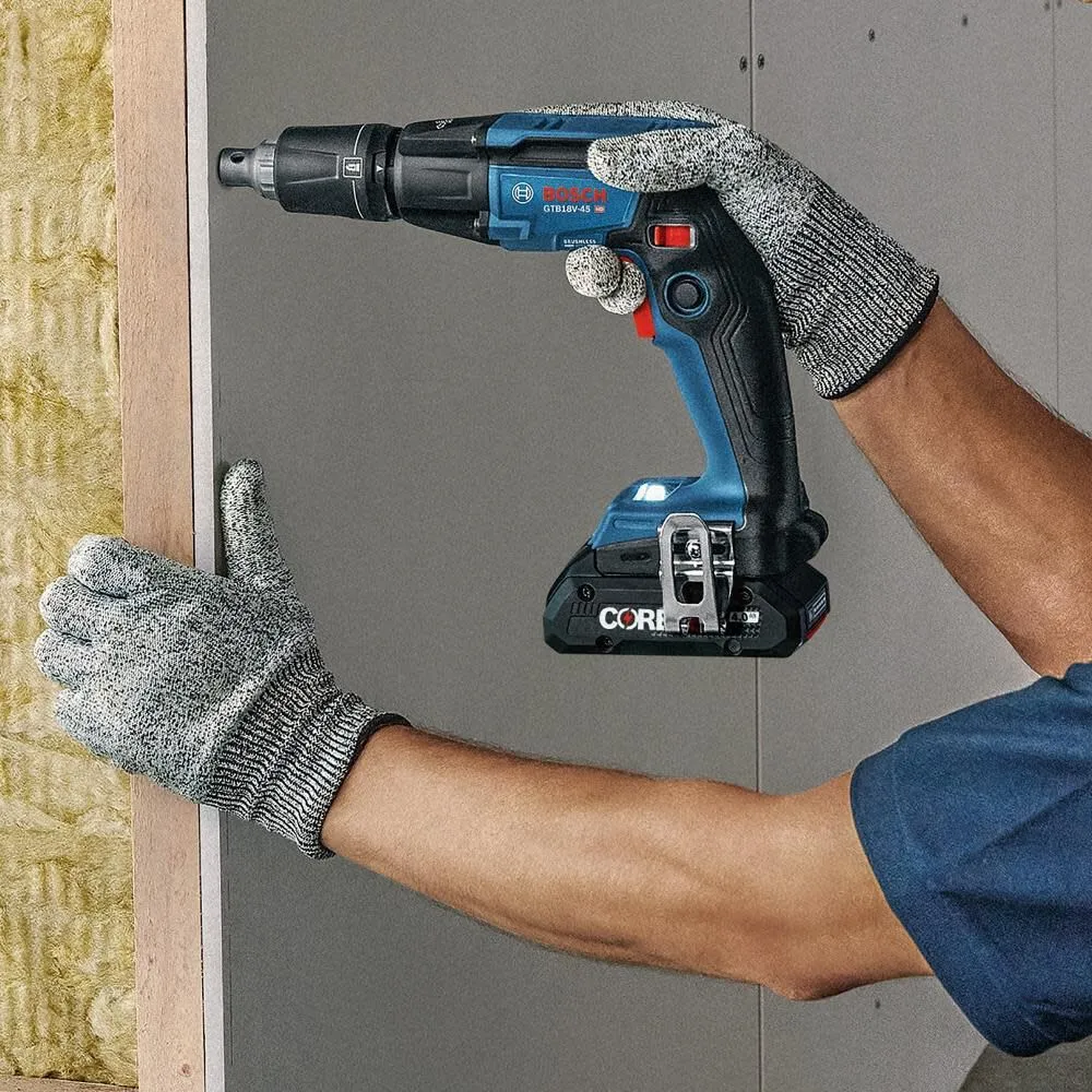 Bosch GXL18V-291B25 18V 2-Tool Brushless Combo Kit w/ Screwgun (GTB18V-45N), Cutout Tool (GCU18V-30N) w/ (2) 4.0 Ah CORE Compact Batteries