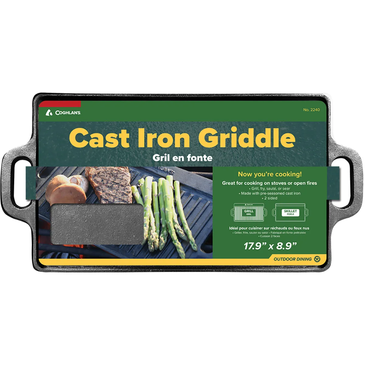 Coghlan's Camping Cast Iron Griddle - Black