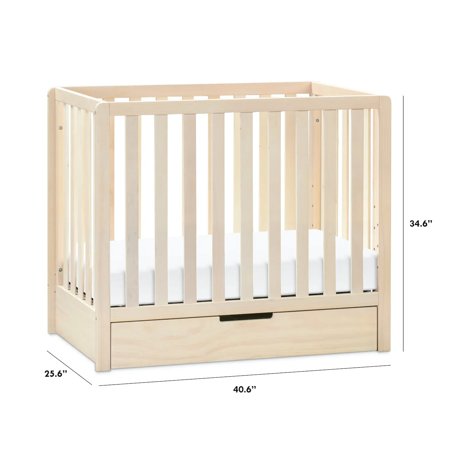 Colby 4-in-1 Convertible Mini Crib with Trundle