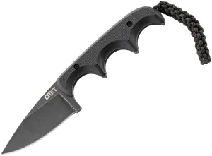 CRKT 2384K Minimalist Black Drop Point Fixed Blade Knife