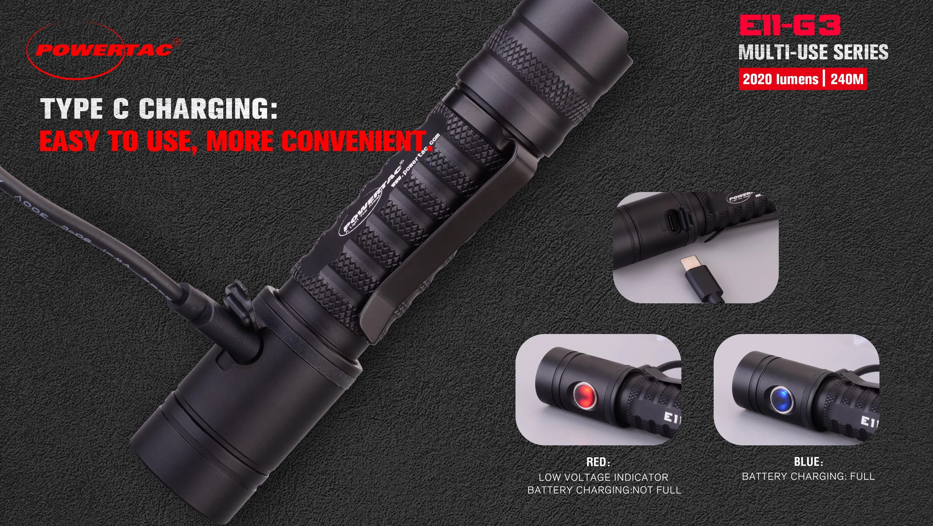 E11-Gen3 2020 Lumen Rechargeable EDC Flashlight-New Product