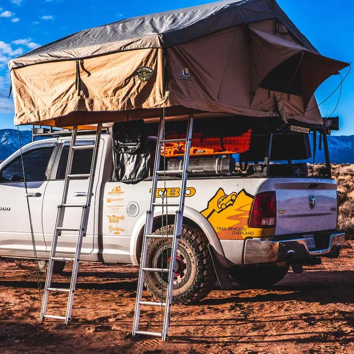 ELITE ROOFTOP TENT INCLUDES ANNEX ROOM, 4-5 PERSON, TAN, BY TUFF STUFF OVERLAND