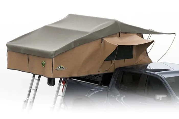 ELITE ROOFTOP TENT INCLUDES ANNEX ROOM, 4-5 PERSON, TAN, BY TUFF STUFF OVERLAND