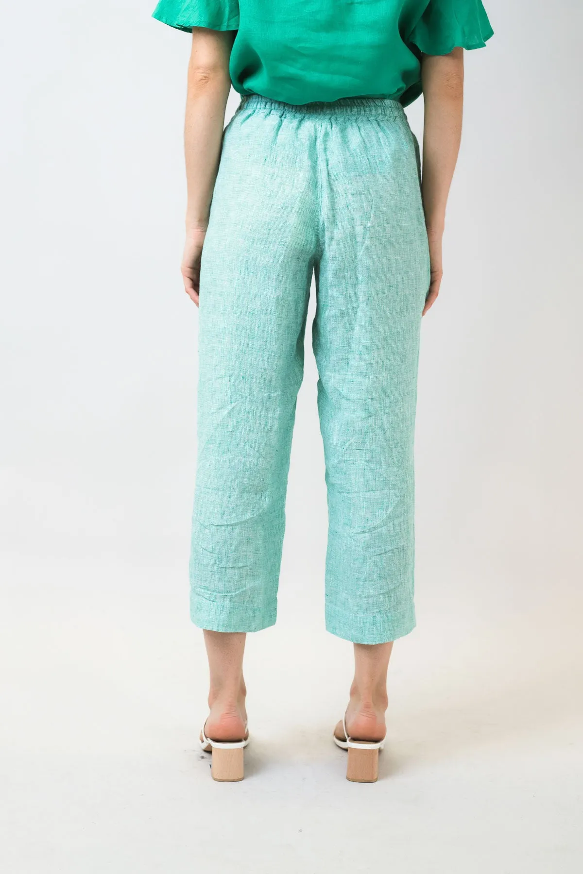 GA242 Maya Pants in Green Houndstooth