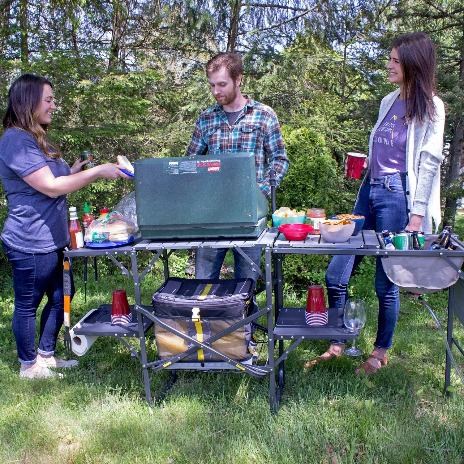 GCI Outdoor Master Cook Station Portable Camp Kitchen Outdoor Folding Table