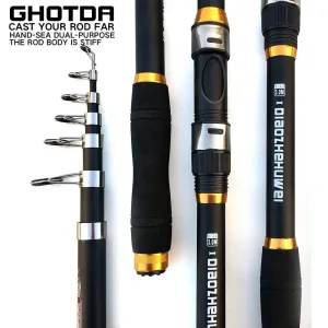 GHOTDA Telescopic Fishing Rod Length and Power for Diverse Fishing Adventures (2.1M-3.6M)