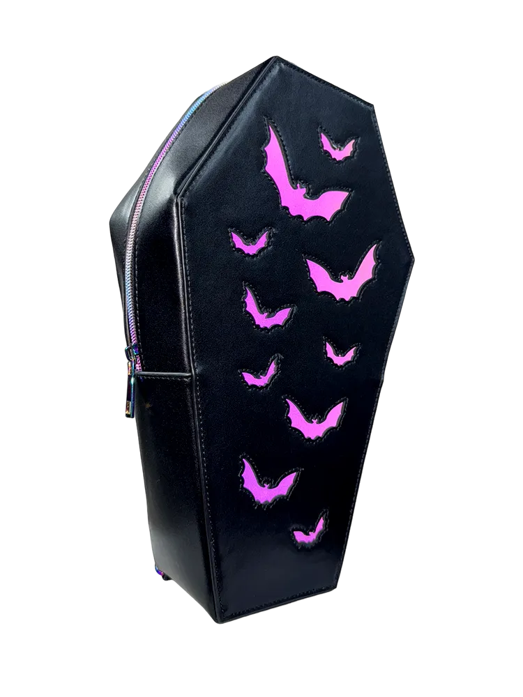 Haunt Bat Coffin Backpack, black/reflective