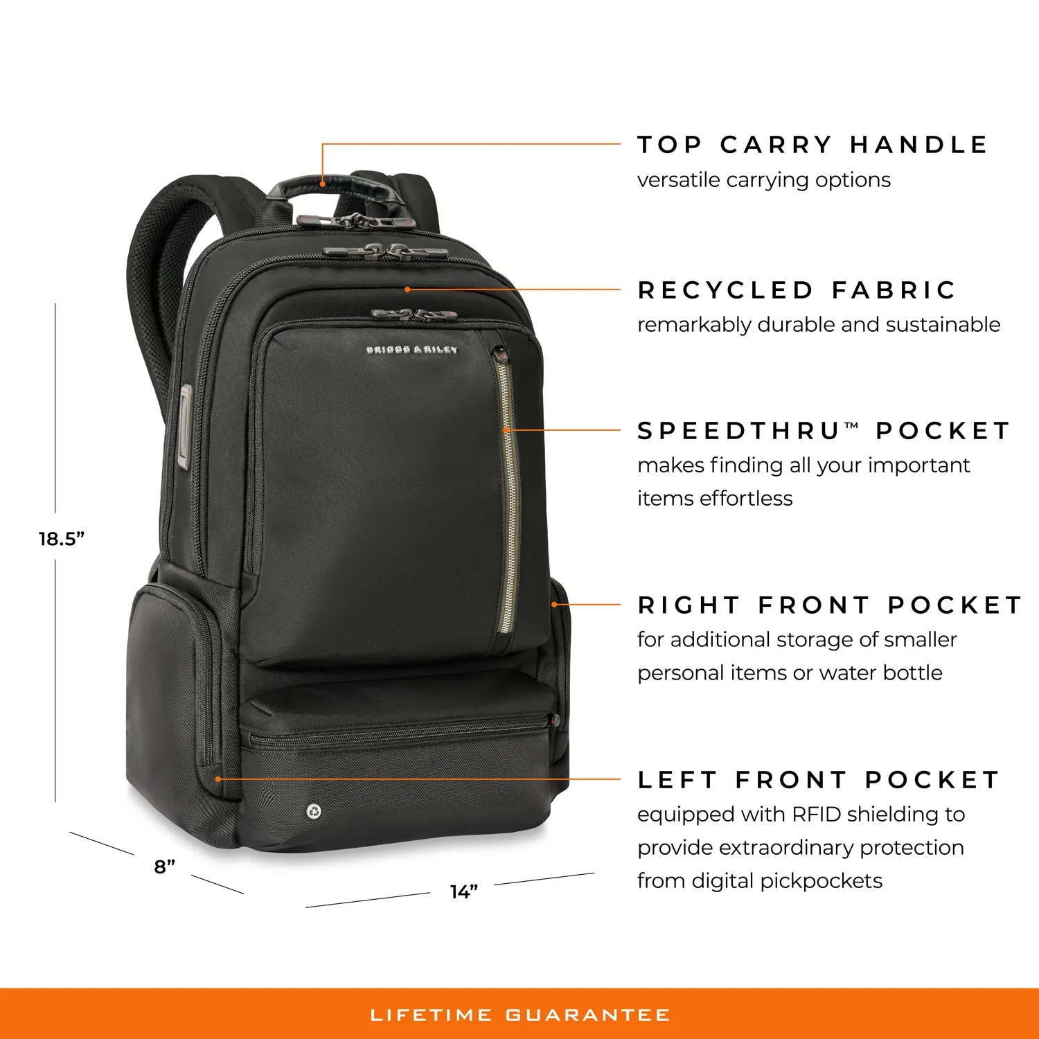 HTA Large Cargo Black Backpack