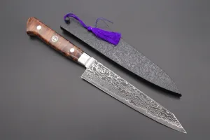 JCK Original Kagayaki Grand Canyon R-2 Black Damascus Series GCYU-5 Kiritsuke 145mm (5.7 Inch)