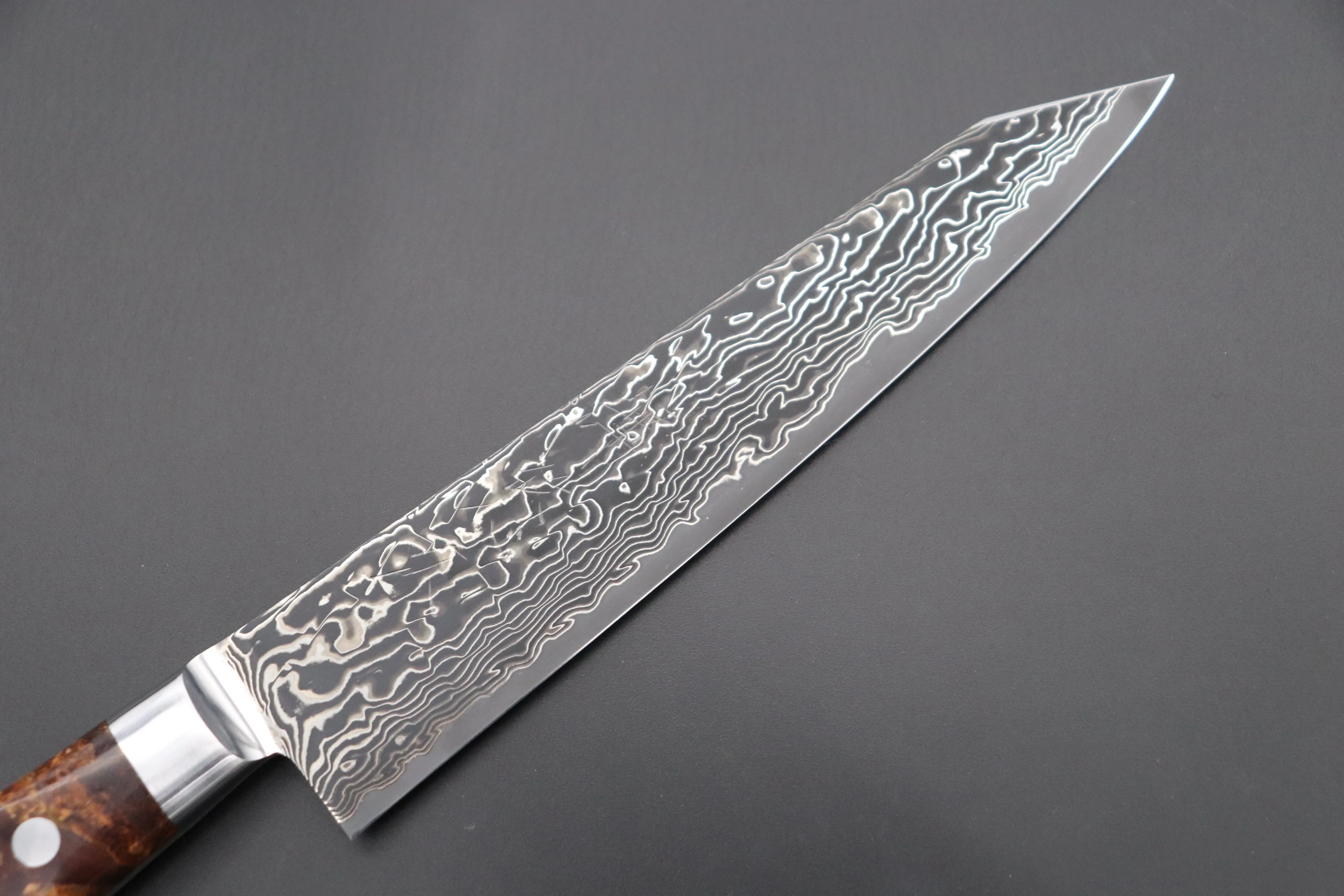 JCK Original Kagayaki Grand Canyon R-2 Black Damascus Series GCYU-5 Kiritsuke 145mm (5.7 Inch)