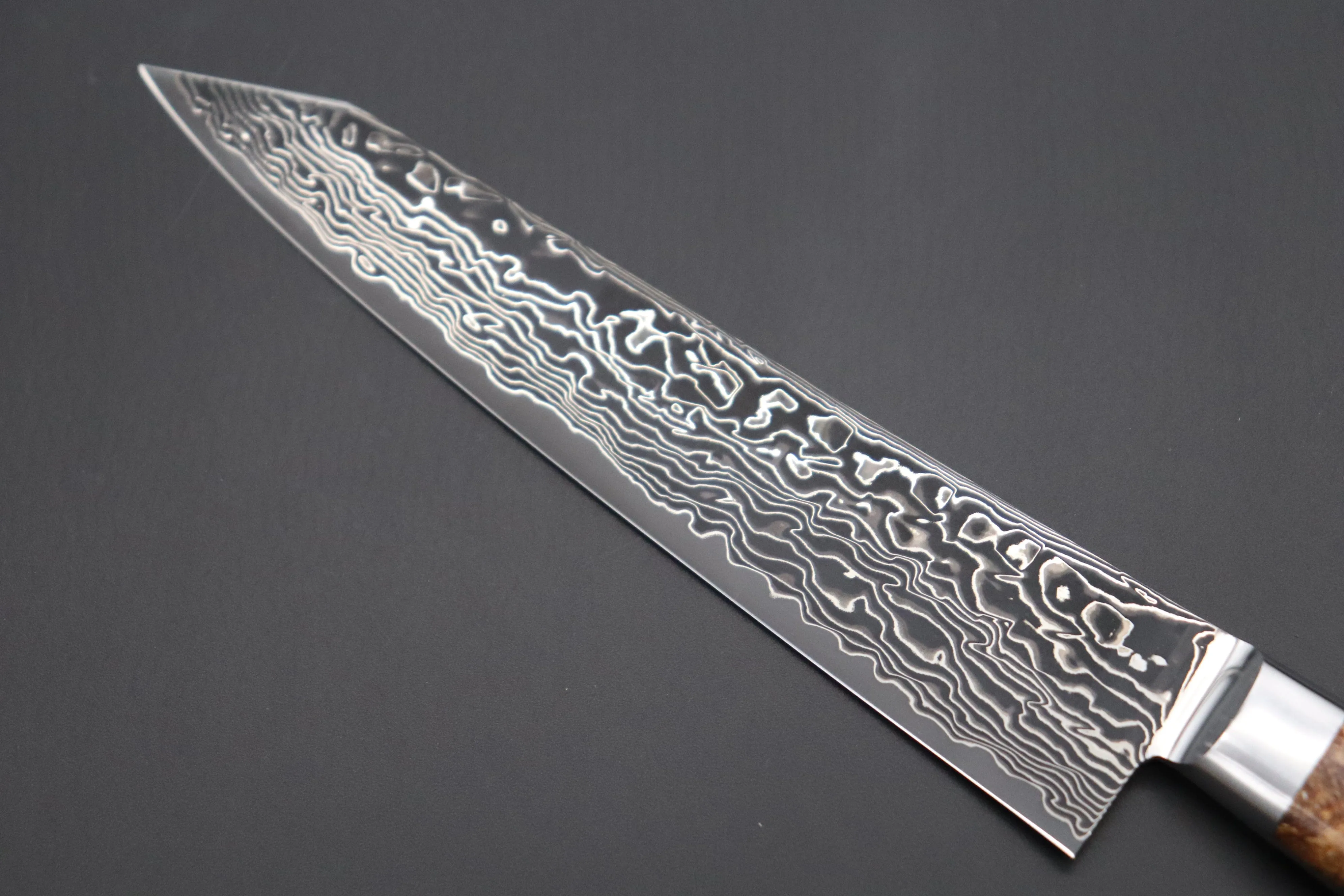 JCK Original Kagayaki Grand Canyon R-2 Black Damascus Series GCYU-5 Kiritsuke 145mm (5.7 Inch)