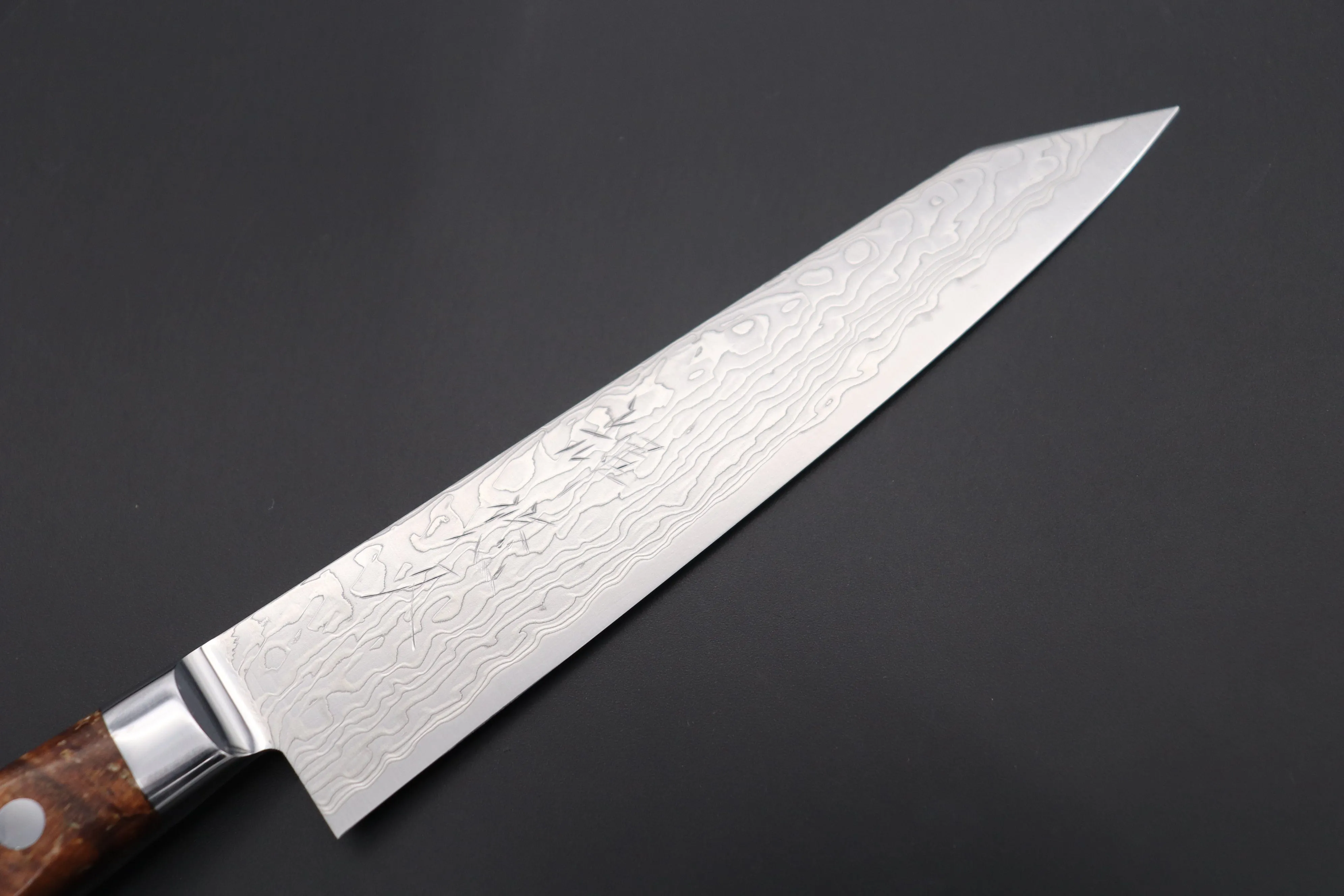 JCK Original Kagayaki Grand Canyon R-2 White & Silver Damascus Series GCYU-22 Kiritsuke Petty 145mm (5.7 Inch)