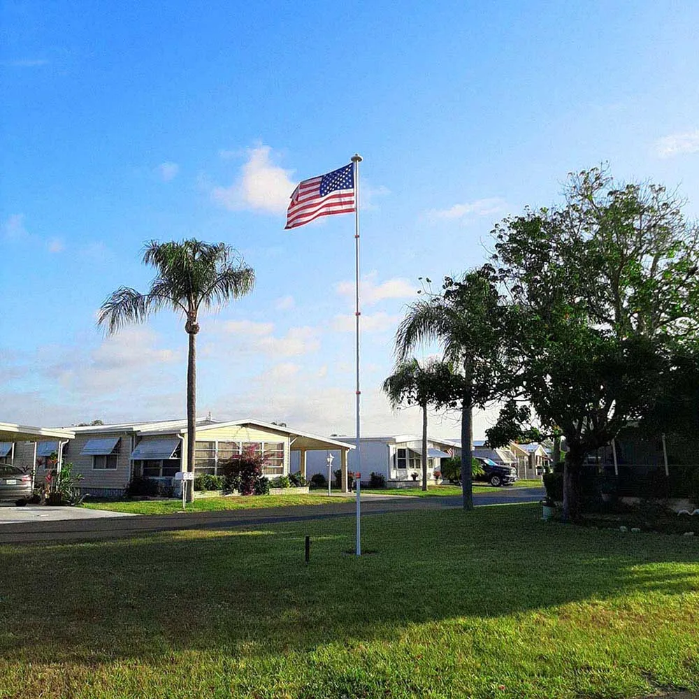 LAGarden 30' American Aluminum Telescopic Flag Pole