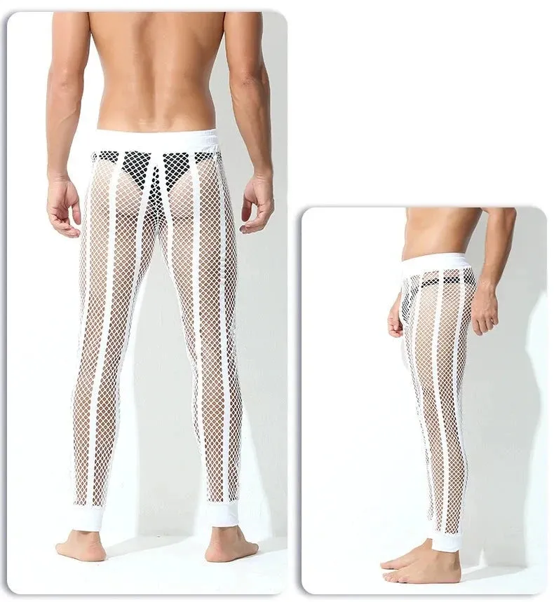 Men's Breathable Mesh Ankle-Tied Lounge-Pants