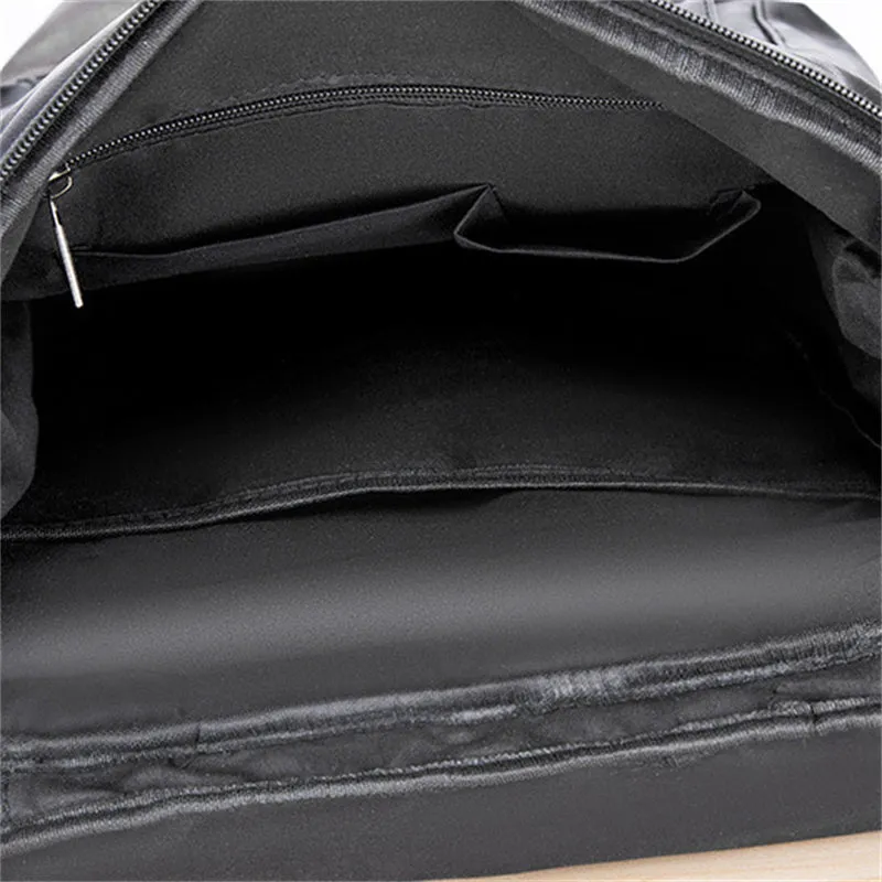 Men's Vintage Style Zipper Adjustable Shoulder Strap PU Backpacks