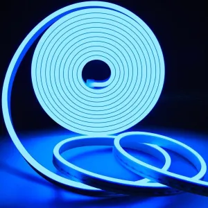 Mini Blue LED Neon Flex 6x12mm 12V 120LEDs/m IP65 Waterproof 2.5cm Kit