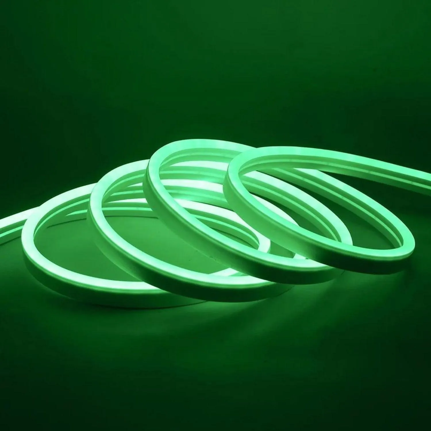 Mini Green LED Neon Flex 12V 6x12mm 120LED/m IP65 Waterproof 1cm Cut