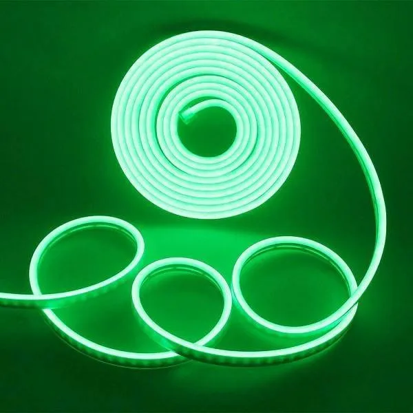 Mini Green LED Neon Flex 12V 6x12mm 120LED/m IP65 Waterproof 1cm Cut