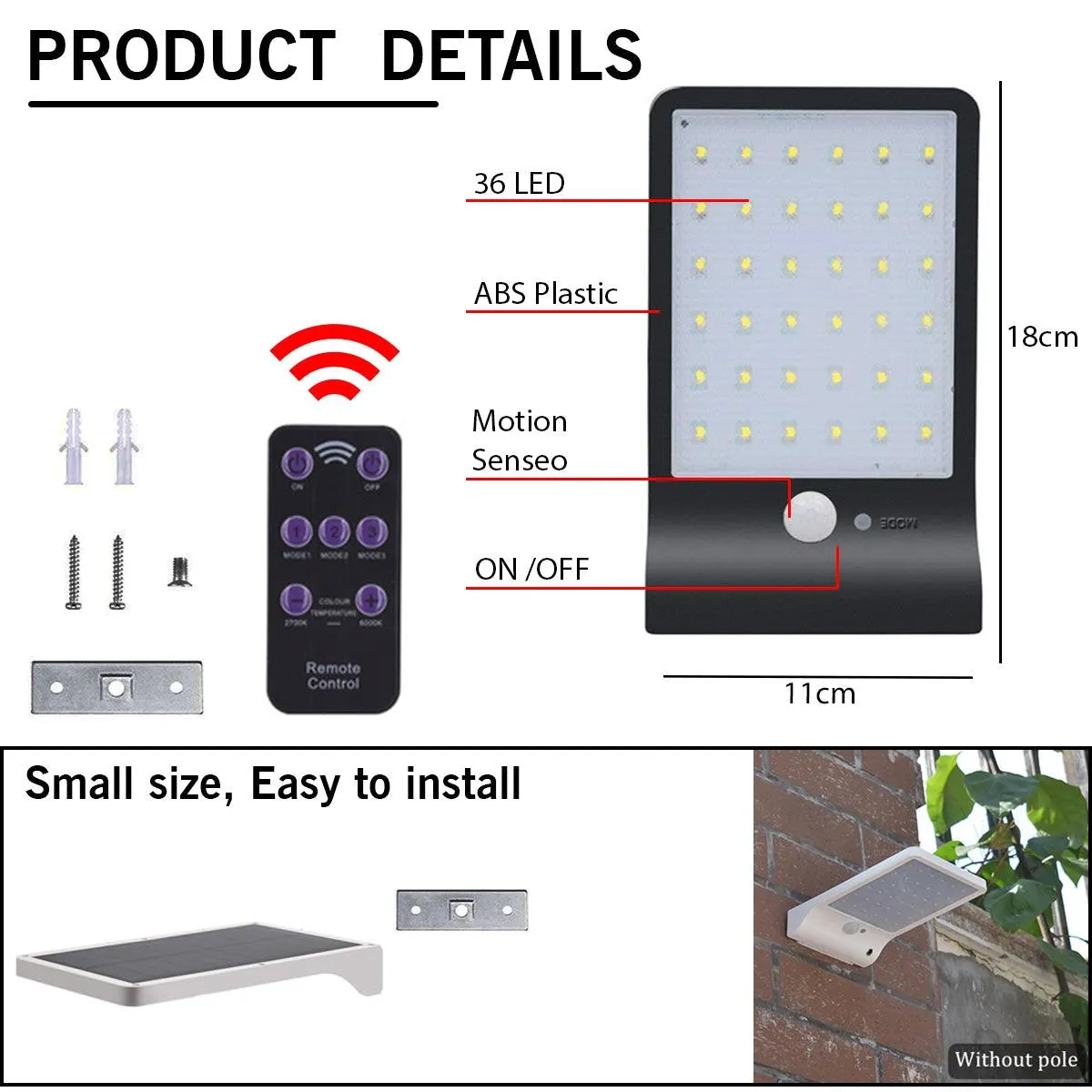 Motion Sensor Lights For Home | Solar Motion Sensor Lights 48 Led