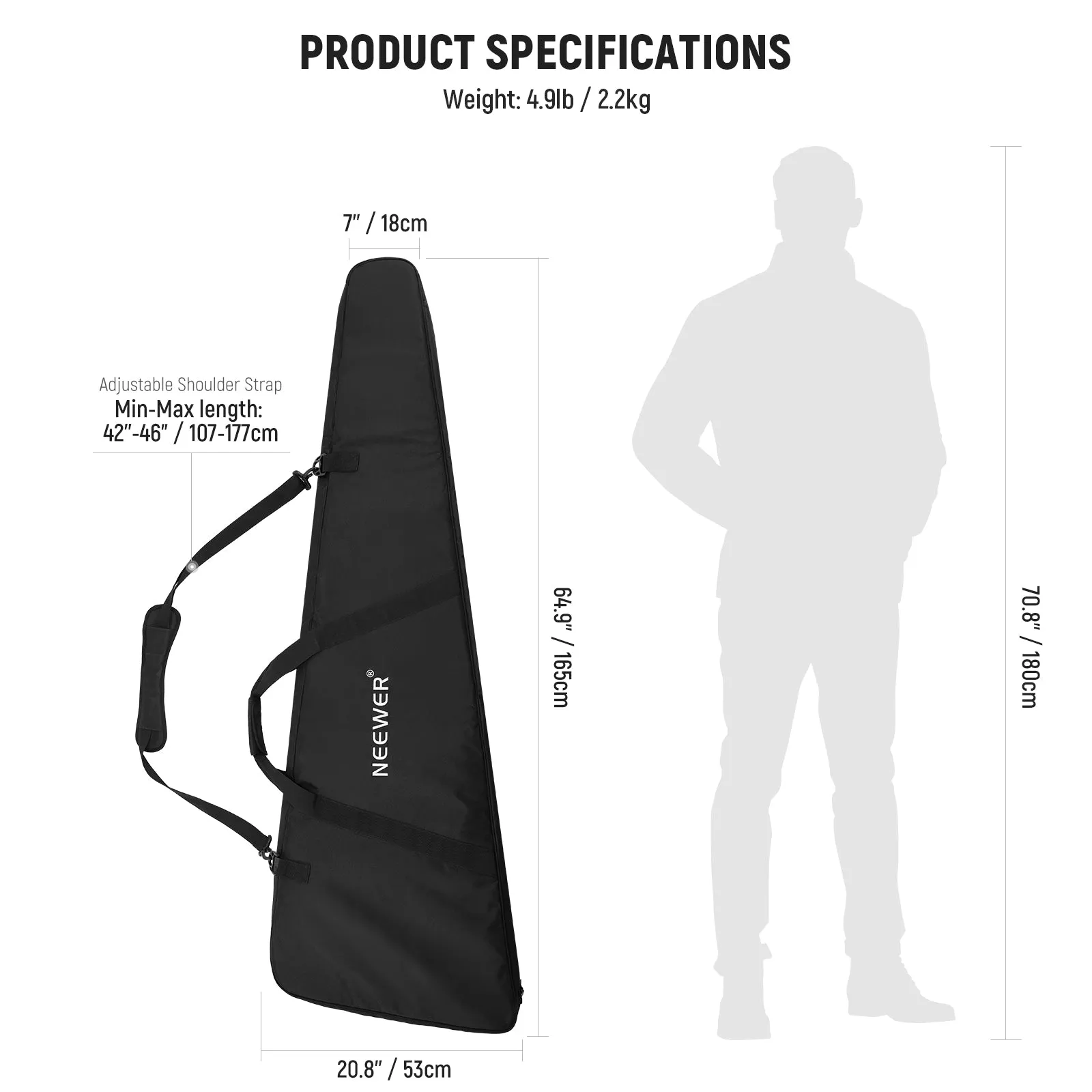 NEEWER NB-05 Upgraded Carrying Bag for Two C Stands