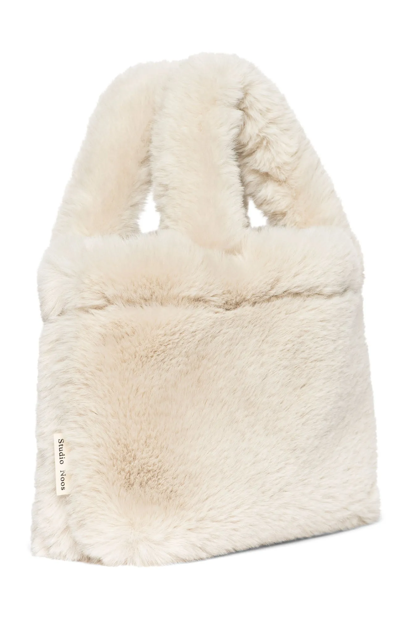 Neutral Faux Fur Mini Handbag