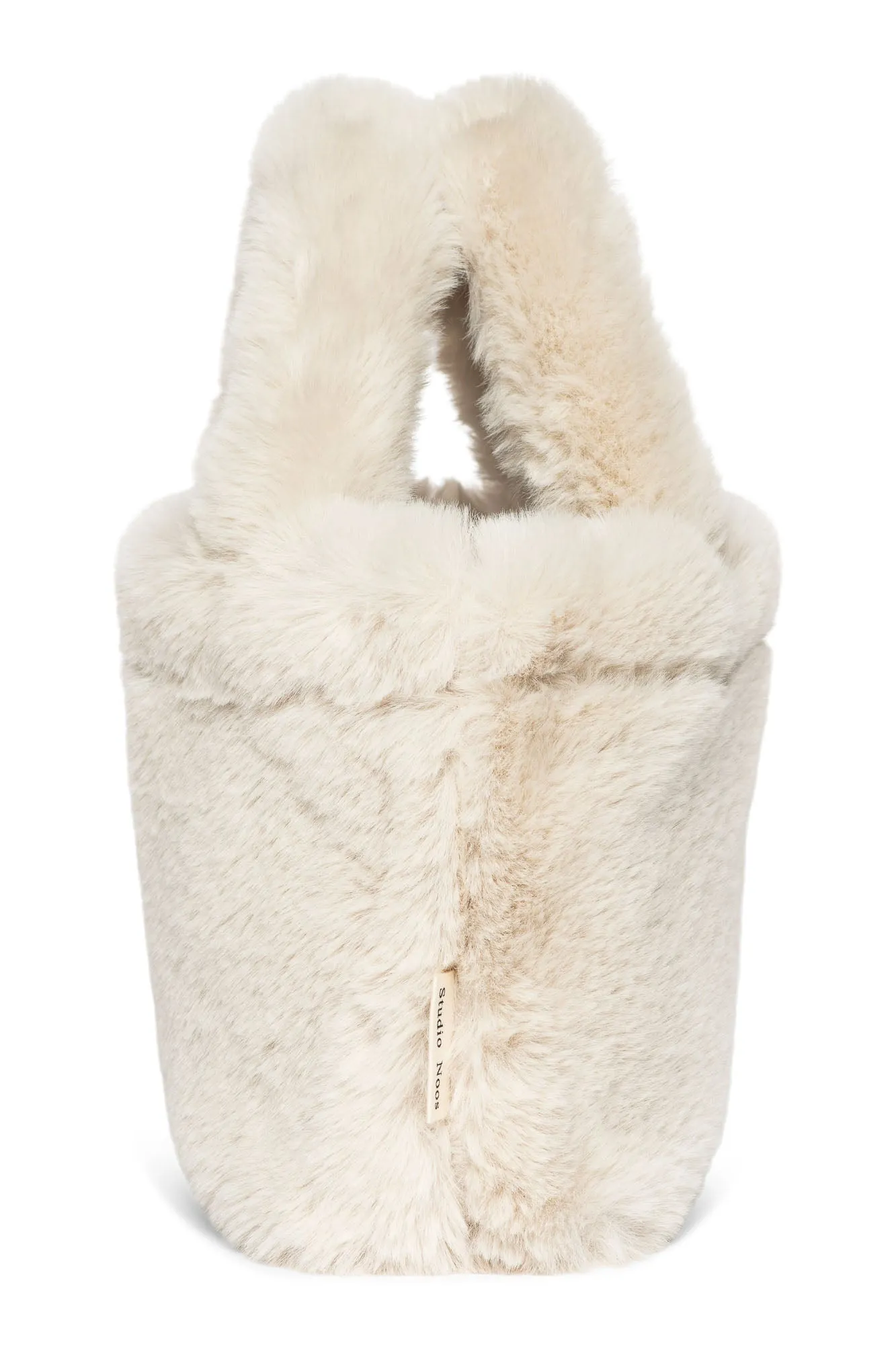 Neutral Faux Fur Mini Handbag