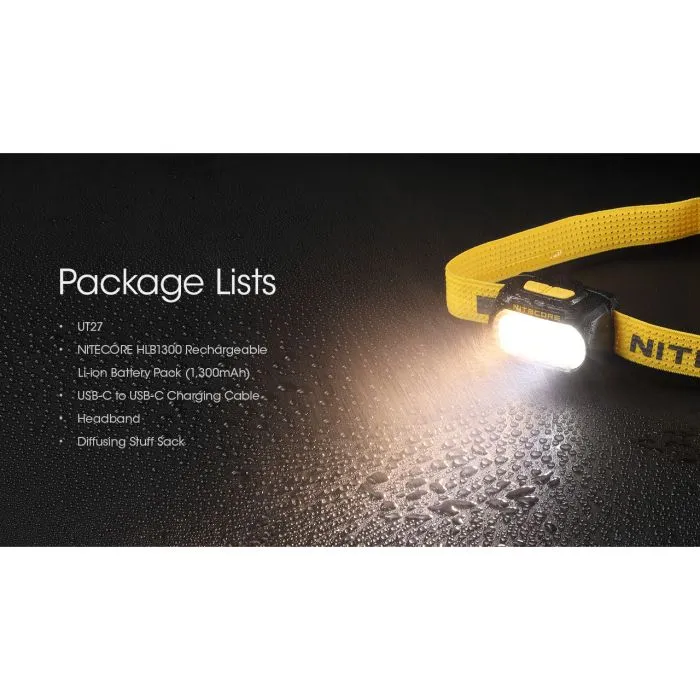 Nitecore UT27 Pro LED Elite Headlight 雙光源輕量頭燈