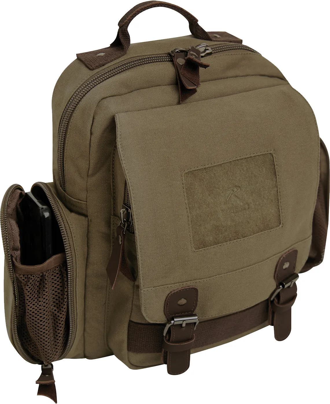 Olive Drab Vintage Canvas Sling Backpack