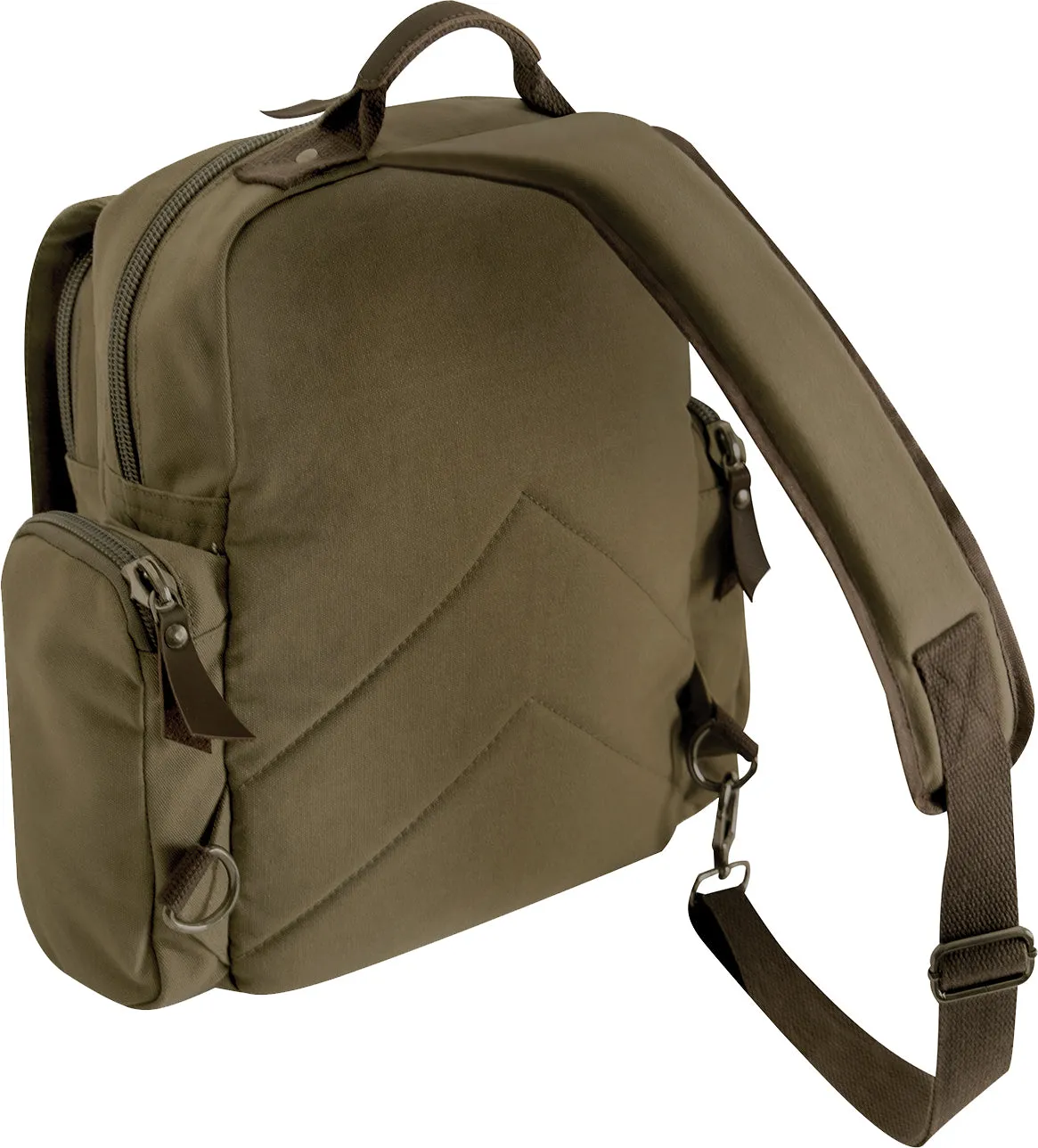 Olive Drab Vintage Canvas Sling Backpack