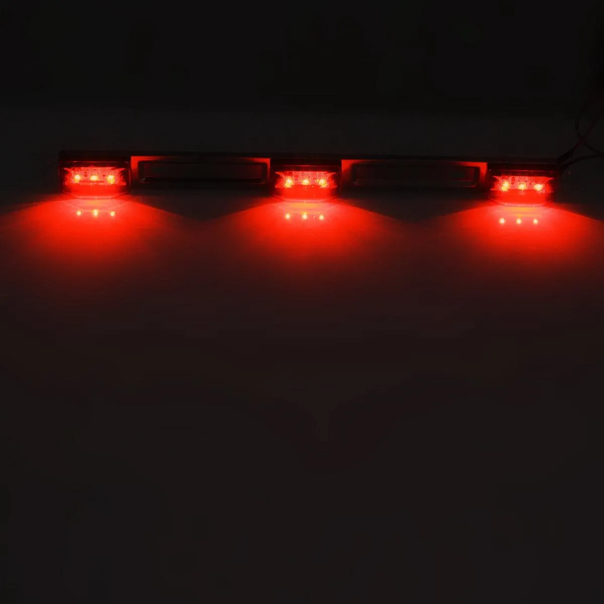 Partsam 12v LED Truck Trailer Light Kit Waterproof,2x 6inch Oval Red Stop Turn Tail Brake Lights 14.17inch Red 3 Light 9 LED Stainless Steel ID Light Bar (2xRed 2xAmber) 2inch Round 4 LED Side Marker Lamps