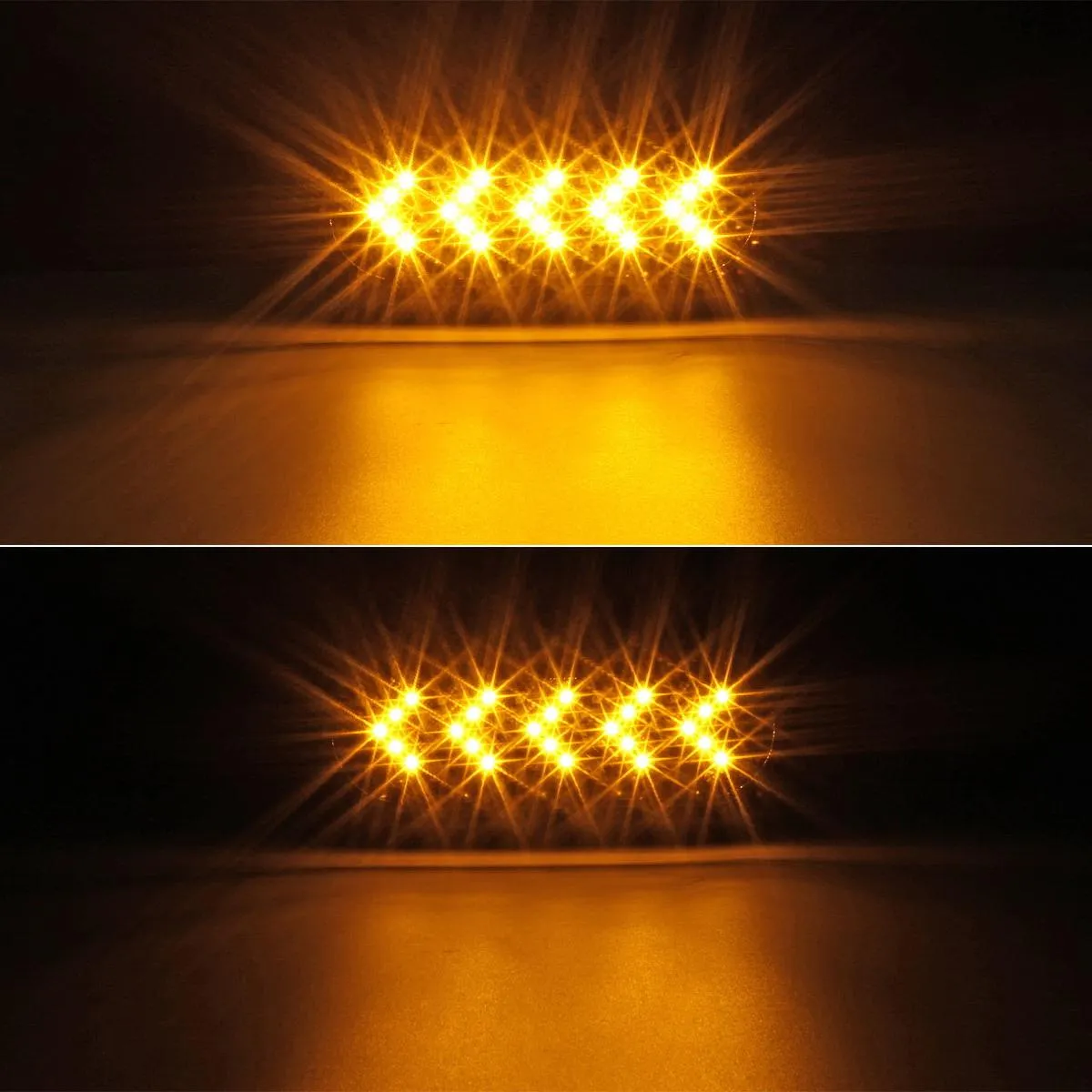 Partsam 2Pcs 6 inch Oval Arrow Turn Signal Lights Truck Trailer Amber 25LED Surface Mount Smoke Lens Waterproof Sealed Led Marker Clearance Lights Indicators Flange Mount 12V