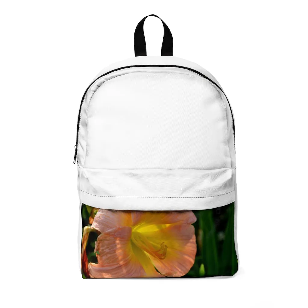 Peach and Yellow Flower Unisex Classic Backpack