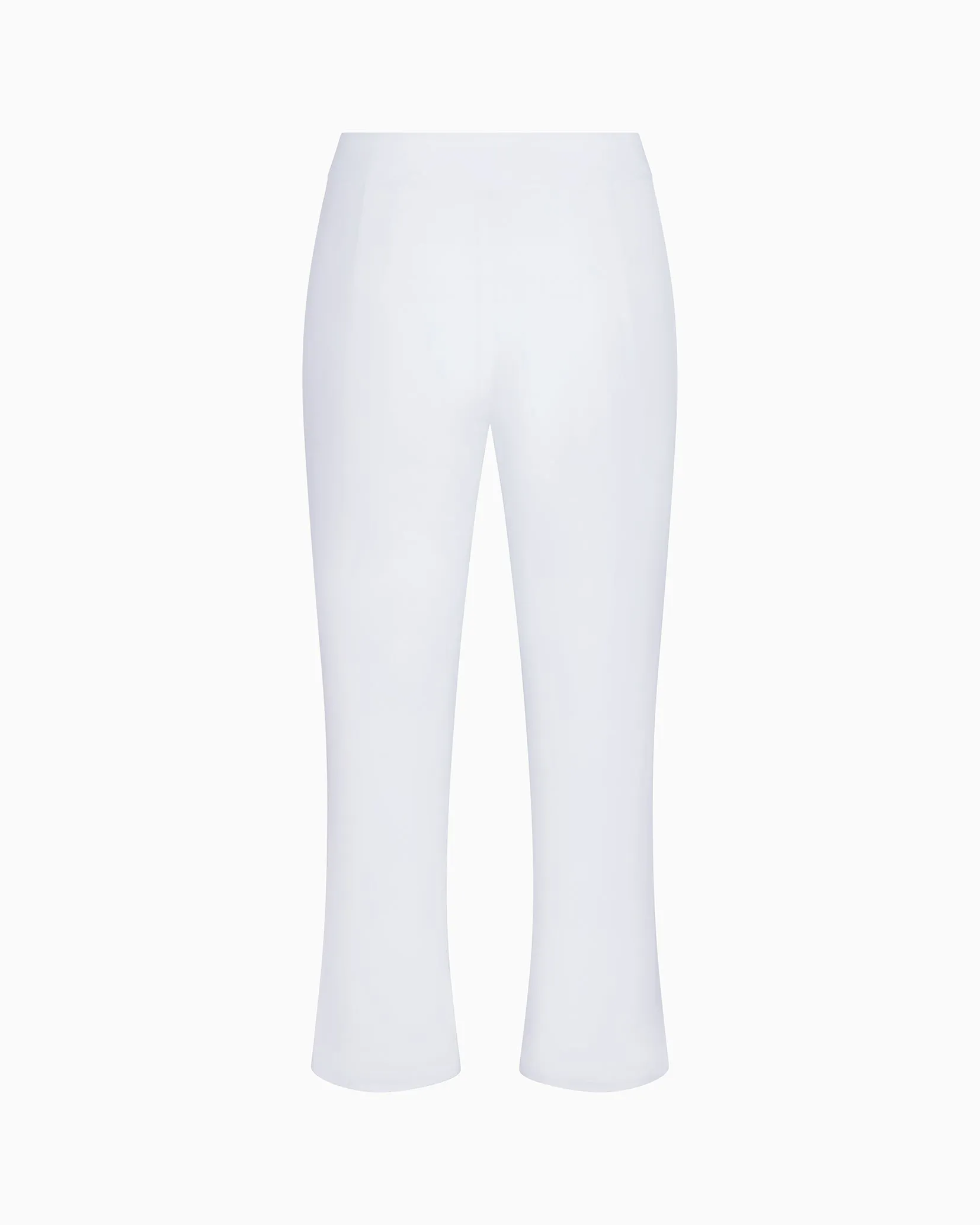 Poplin Low Rise Capri | White