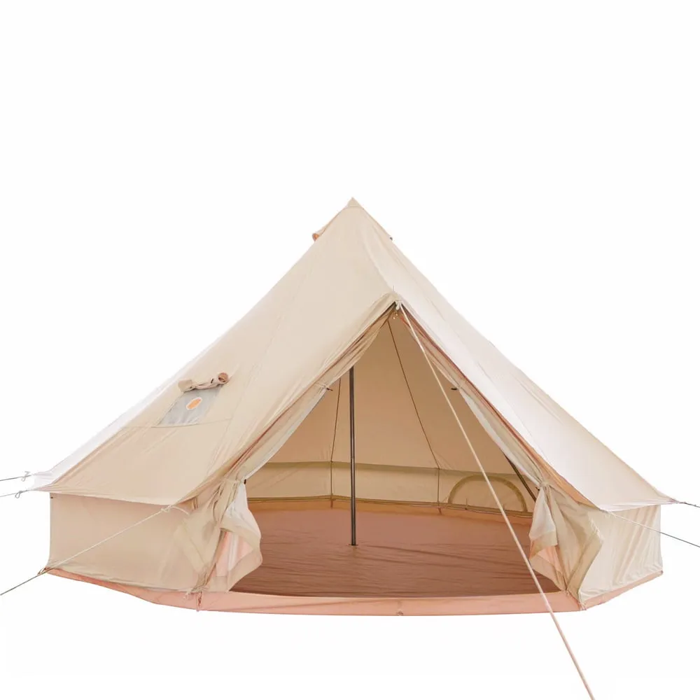 premium Canvas Tent Bell Tent Yurt with Stove Jack Zipped Floor for Glamping 10ft/3m Dia 38LBS