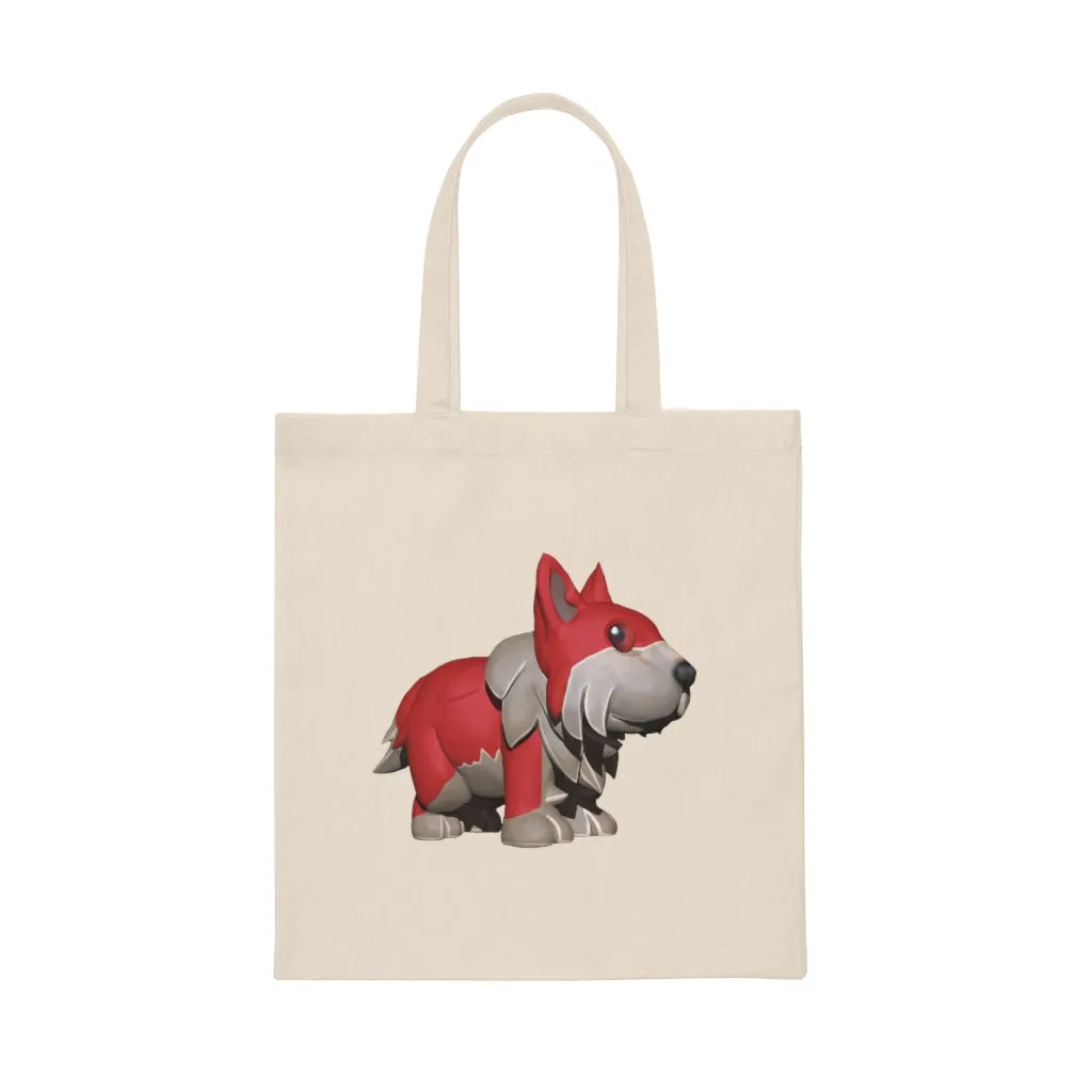 Red Dog Canvas Tote Bag