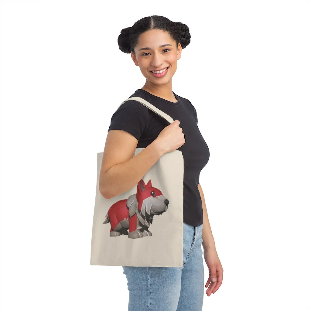 Red Dog Canvas Tote Bag