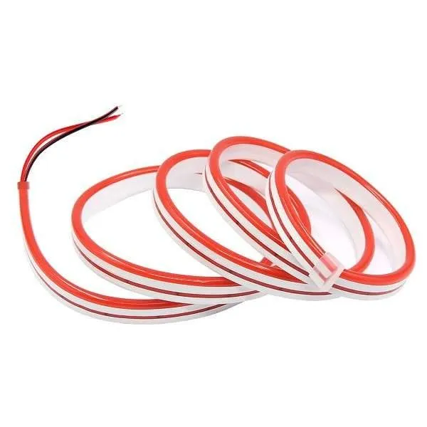 Red Neon Flex 12V 6x12mm 120LEDs/m IP65 Waterproof 2.5cm Cut