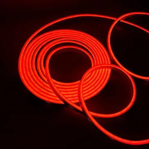 Red Neon Flex 12V 6x12mm 120LEDs/m IP65 Waterproof 2.5cm Cut