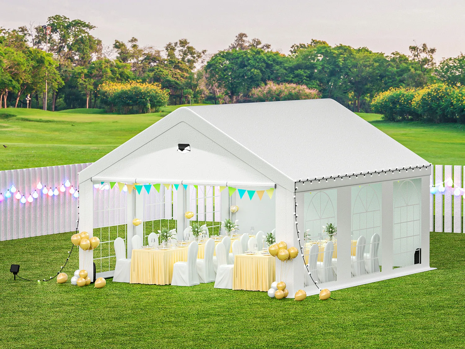 SANNWSG Party Tents, Big Canopy Tent for Party, Heavy Duty Tents for Parties, White Wedding Tent, Laege Tents for Outdoor Events, Outdoor Tent for Backyard Party