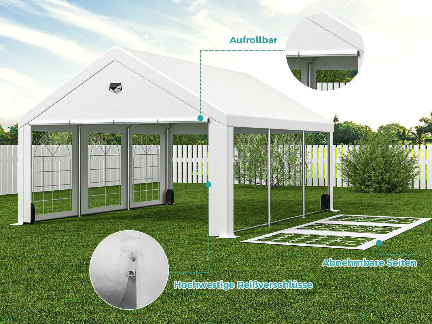 SANNWSG Party Tents, Big Canopy Tent for Party, Heavy Duty Tents for Parties, White Wedding Tent, Laege Tents for Outdoor Events, Outdoor Tent for Backyard Party