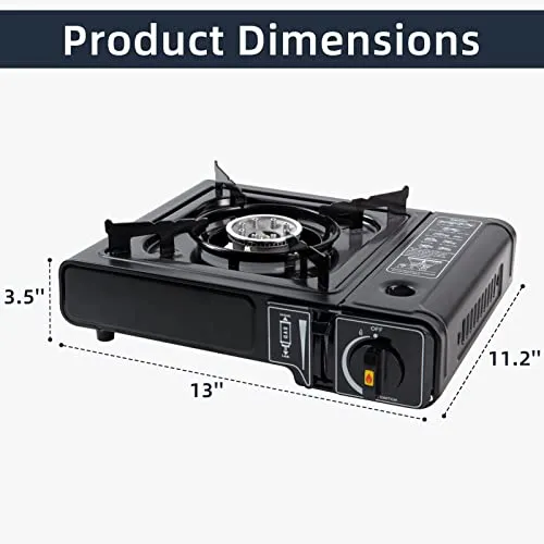 SHINESTAR Dual Fuel Portable Gas Stove for Propane & Butane