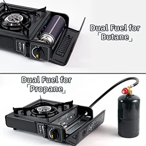 SHINESTAR Dual Fuel Portable Gas Stove for Propane & Butane